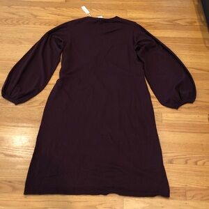 Max studio sweater dress midi, XL, wine, NWT